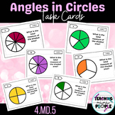 Angles in Circles Task Cards | Circle Angles | Degrees 4.MD.5