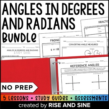 Preview of Angles in Degrees and Radians Guided Notes - A Precalculus Unit Bundle