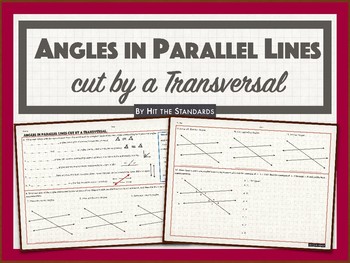 Preview of Angles in Parallel Lines cut by a Transversal