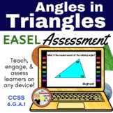 Angles in Triangles Easel Assessment - Digital Measurement