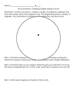 Preview of Angles in a Circle 4.MD.C.5