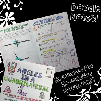 Preview of Angles in a Quadrilateral - Decorated Notes Brochure for Interactive Notebooks