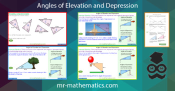 Preview of Angles of Elevation and Depression