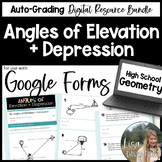 Angles of Elevation and Depression - Google Forms Homework