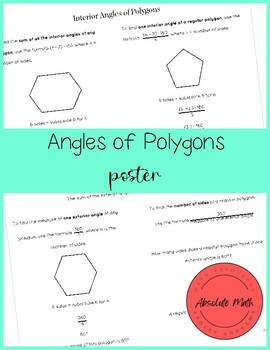 Preview of Angles of Polygons Poster