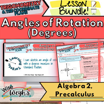 Preview of Angles of Rotation in Standard Position (Degrees) LESSON BUNDLE!
