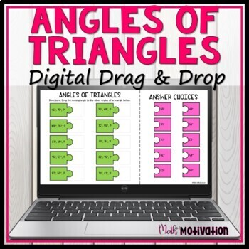 Preview of Angles of Triangles Digital Drag and Drop 