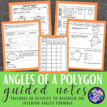 Preview of Angles of a Polygon Guided Notes