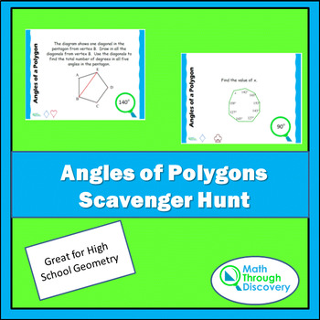 Preview of Geometry - Angles of a Polygon Scavenger Hunt