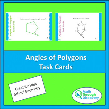 Preview of Geometry - Angles of a Polygon Task Cards