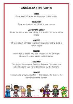 Preview of Anglo-Saxons Fun Facts Printables