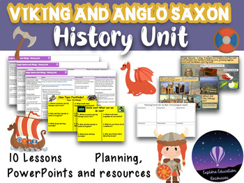 Preview of Anglo Saxons and Vikings Unit - 10 Outstanding lessons