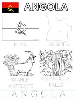 Preview of Angola Coloring and Informational Sheets