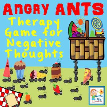 Preview of ANGRY ANTS: Cognitive Behavioral Therapy CBT Group Game for Negative Thinking