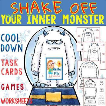 Preview of Anger Activities To Shake Off Your Inner Monster: Task Cards and Worksheets