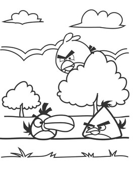 red angry bird coloring page