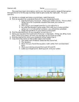 Preview of Quadratic Trajectories-- Modeling Quadratic Equations