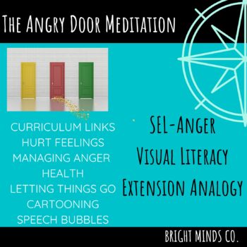 Preview of Angry Door Meditation Activities SEL: ANGER MANAGEMENT