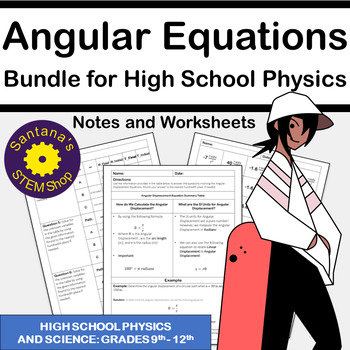 Preview of Angular Displacement, Velocity, and Acceleration Bundle for High School Physics