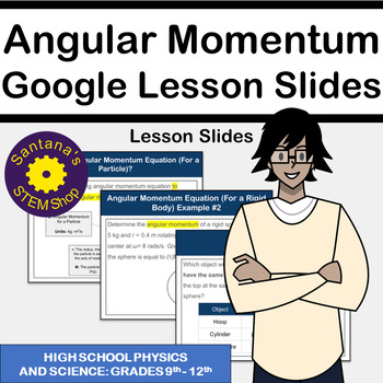 Preview of Angular Momentum Equations Google Lesson Slides: Lesson Slides for Physics