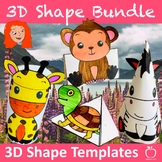 Animal 3D Shape Craft templates Bundle