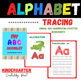 Animal ABC Handwriting Practice Worksheets  | Letter Tracing