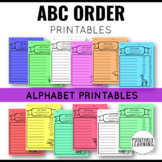 Alphabetical Order Worksheets | Low Prep Printable Packet