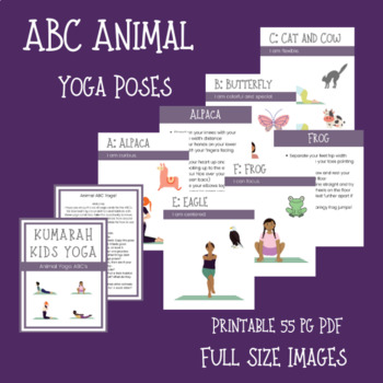 Preview of Animal ABC Yoga Poses - Full Size with Pose Descriptions