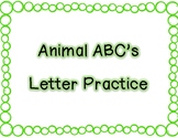 Animal ABC's Letter Practice