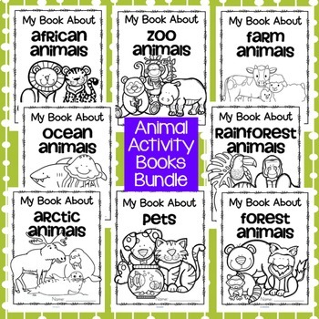 Animal Activity Books BUNDLE - 10 Animal Habitats Distance Learning Low Prep
