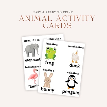 Preview of Animal Activity Cards