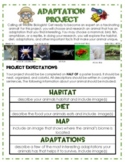 Animal Adaptation Poster Project with Rubric