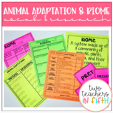 Animal Adaptation and Biome Research and Vocabulary Bundle