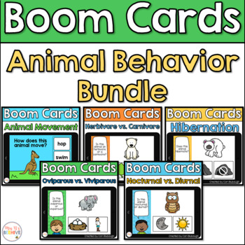 Preview of Animal Adaptation & Characteristics Kindergarten Animal Science Boom Card Bundle
