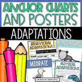 Animal Adaptations Anchor Charts and Life Science Posters