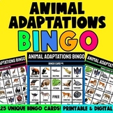 Animal Adaptations Bingo Game! Printable & Digital (Google