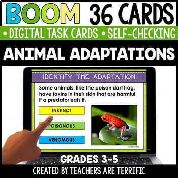 Preview of Animal Adaptations Boom Cards - Digital