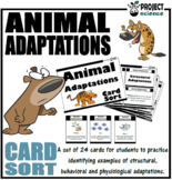 Animal Adaptations Card Sort