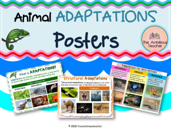 Preview of Animal Adaptations | Classroom decor Posters