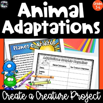 Preview of Animal Adaptations Activity Create a Creature Project Based Learning