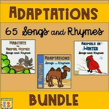 Animals in Winter, Adaptations, Habitats, and Animal Homes BUNDLE by  KindyKats