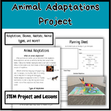 Animal Adaptations-Lessons-Stem Project-Worksheets