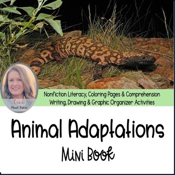 Preview of Animal Adaptations Mini Book Informational Text & comprehension NO PREP