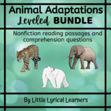 Animal Adaptations Leveled BUNDLE; Nonfiction Reading Pass