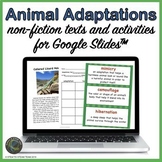 Animal Adaptations Nonfiction Texts and Activities for Use