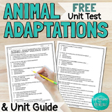 Animal Adaptations Physical and Behavioral Unit Test Asses