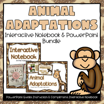 Preview of Animal Adaptations PowerPoint & Interactive Notebook Bundle