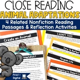 Animal Adaptations Reading Passages Paired Text for ELA Te