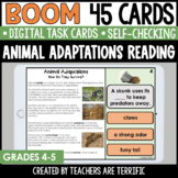 Animal Adaptations Reading Passages Boom Cards