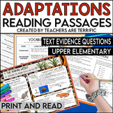 Animal Adaptations Reading Passages Print & Read